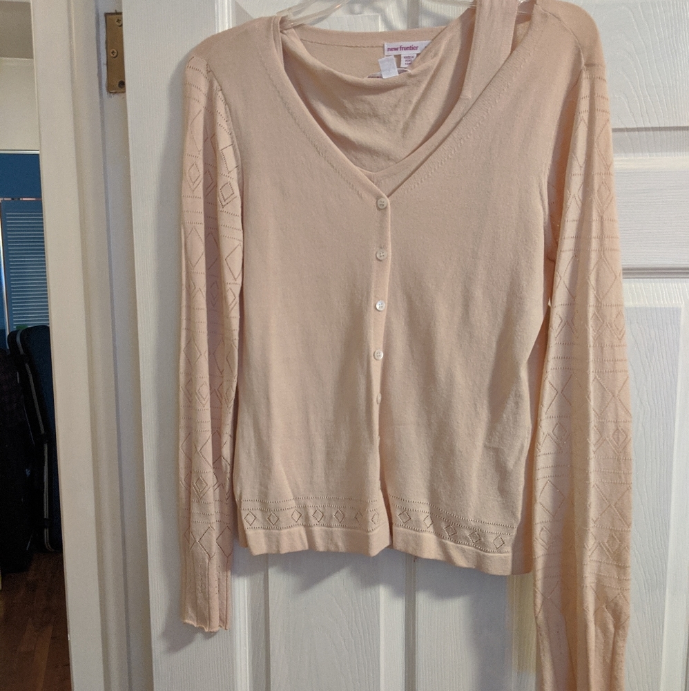 Two peice blouse with cardigan